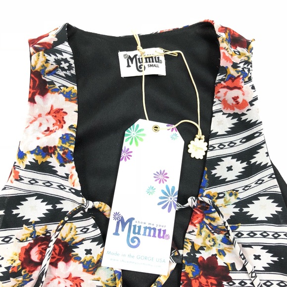 Show Me Your MuMu Rancho Mirage Lace-up Dress S 🆕 - Picture 5 of 8